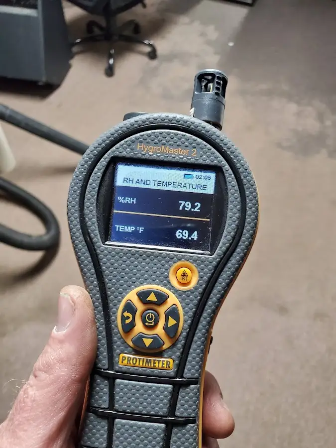 Moisture meter humidity assessment for Fire & Smoke Damage Restoration in Bridgetown